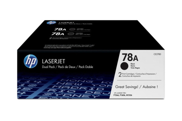 Toner HP CE278AD Black duo pack, originální