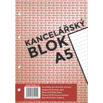 Kancelářský blok BOBO s děrováním, A5, linkovaný