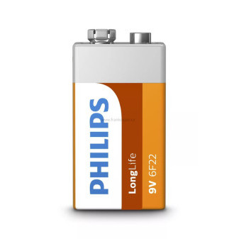 Baterie PHILIPS 9V, 1ks