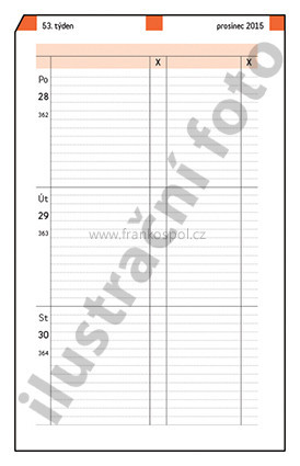 Náplň do diářů ADK - Týdenní plány A6 dvoustranné (53 listů)