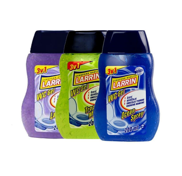 WC gel LARRIN do zásobníků 3 v 1, 200 ml