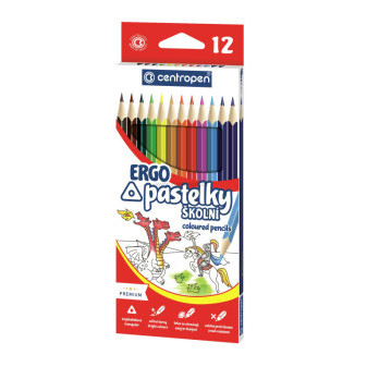 Pastelky CENTROPEN 12 barev, trojhranné